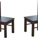 UTEX Child's Wooden Chair Pair for Play or Activity, Set of 2, Espresso, 11.8D x 11W x 21H in