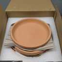 vensovo 6 Inch Terracotta & Clay Pots for Plant with Saucer - 4 Pack Medium Terra Cotta Planter with Drainage Hole, Flowerpot for Indoor Outdoor Plants, Crafts, Wedding Favor (Brown)