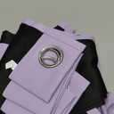 Yakamok 100% Blackout Curtains for Bedroom 36 Inch Length, Lilac Total Light Blocking Drapes with Black Backing, Thermal Insulated Solid Grommet Panels for Kitchen, 52Wx36L, 2 Panels