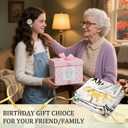 90th Birthday Gifts for Women, Gift for 90 Year Old Women, 90th Birthday Decorations Gift Ideas for Her, Turning 90 Throw Blanket, Happy 90th Blanket 80" x 60"