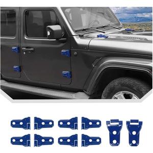 JeCar 10PCS Blue Full Set Door Hinge Cover Trim Kit for 2018-2024 Up Jeep Wrangler JL JLU Gladiator JT
