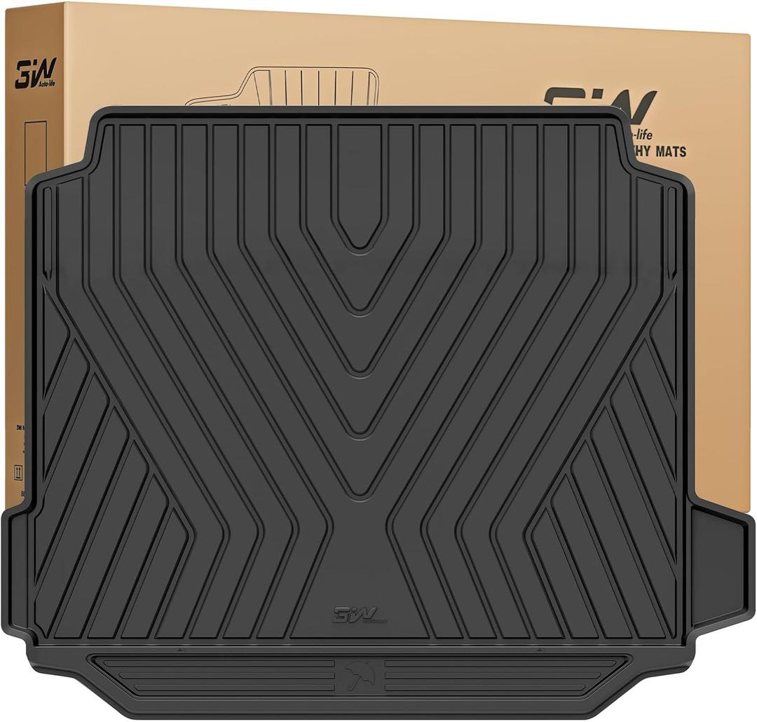 3W BMW X5 Cargo Liner 2019-2024 2025 2026 All Weather TPE Trunk Mats Custom Fit Heavy Duty(Not for Hybrid and with Side Netting Kit)
