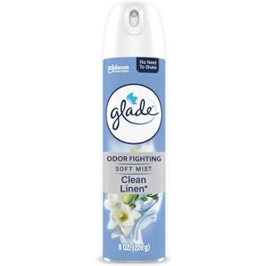 Glade Air Freshener Room Spray, Clean Linen Scent, Odor Fighting to Deliver Long Lasting Freshness, 8 Oz