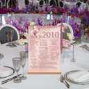 Vlipoeasn Pink Sweet 16 Birthday Table Decoration for Girls, Vintage 2010 Poster, Large Rose Gold Back in 2010 Acrylic Table Sign with Stand, 16th Class Reunion Decor, 16 Year Old Birthday Party Supplies