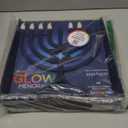 LED Electric Blue Hanukkah Menorah with Special Effects - Battery/USB Powered, Star of David, 4 Lighting/Blinking Modes, Large LED Bulbs, Chanukah Traditional Electric Menorahs - Navy Blue