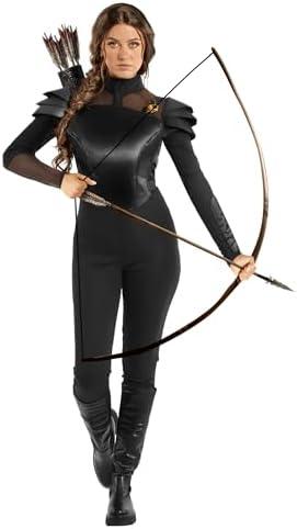 Morph Womens Dystopian Huntress Costume - Includes Leather-Look Jacket, Tactical Pants, Mock Arm Guards, and Utility Belt L