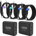 iPhone 17 Charger,45W Fast Charging Dual Port USB C Charger Block with 3/6/10/10FT Type C Charging Cable-PD Quick Adapter 3.0 for iPhone 17e/17/17 Pro/17 Pro Max/Air/16/15 Pro Max/Plus,iPad (Black)
