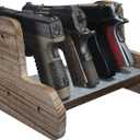 Gun Rack for Safe 6 Pistol Rack for Storage | Pistol Holder Organizer Accessories | Gun Holder with Carpeted Surface | Pistol Handgun Display | Gun Accessories for Man (4 Slots)