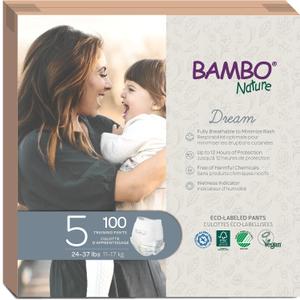 Bambo Nature Premium Training Pants (Sizes 4 TO 6), Size 5, 100 Count