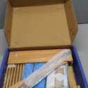 Bamboo Bread Slicer For Homemade Bread - Built-In Knife Slot, Crumb Catcher & Storage Compartment - Adjustable Extra Wide & High For Sourdough - Long 12 Knife Blade Included