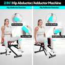 Hip Abductor Adductor Machine, 2-in-1 Glute & Inner Thigh Trainer Home Gym
Postpartum Recovery, Post-Injury Rehab, Compact Leg Workout Equipment for Women Men, Booty Builder with 3 Resistance Bands