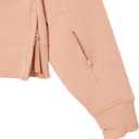 Lacoste Women's Short Cut Cutton Hoodie, Latte, 4