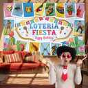 7x5ft Loteria Card Birthday Backdrop Mexican Fiesta Birthday Photography Background Mexico Loteria Cards Birthday Party Party Decorations Banner Photo Props