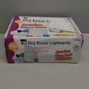 Charles Leonard Dry Erase Board Classroom Pack - Mini Lapboard School Supplies for Teachers, Students - Includes 30 each Erasable White Boards, 2 Inch Felt Erasers and Black Dry Erase Markers (35090) (Plain)