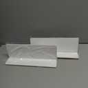OAPRIRE White Acrylic Floating Shelves Set of 2 - Damage Free Expand Wall Space - 12 Inch Wall Shelves with Strong Adhesive for Bathroom, Bedroom, etc