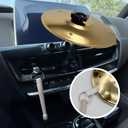 Car Crash Cymbal, Car Crash Cymbal Air Vent,Crisp Metallic Sound - Quirky Gift for Road Trips & Music Lovers (gold)