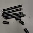 4 Set 4 Straight Pipe Lamp Stem Kit, M10 Double End Threaded Lamp Rod Long Extension Risers, Black Lamp Parts Replacement for DIY Floor Lamps, Table Lamps & Ceiling Lights