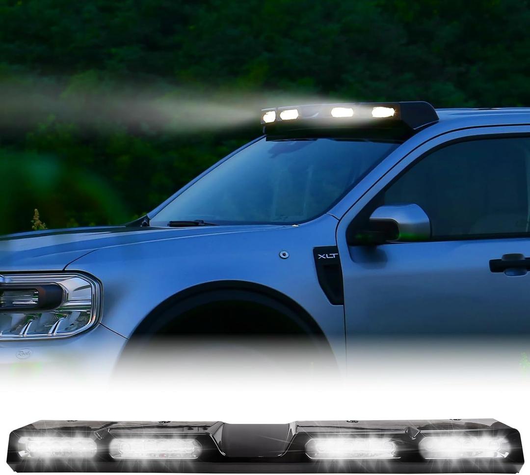 Mabett Roof Top Lights Bar for Ford Maverick 2022-2025 Accessories, White LED Beads Spotlights Kit Truck Cab Light Waterproof Rooftop Searchlight Off-Road Only