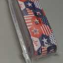 40 Pcs Patriotic Quilting Fabric Roll 2.6 x 40'' Memorial Day American Flag Precut Strips for Quilting 4th of July Red Blue White Retro Roll up Patchwork Fabric for Patriotism Sewing DIY Craft Decor