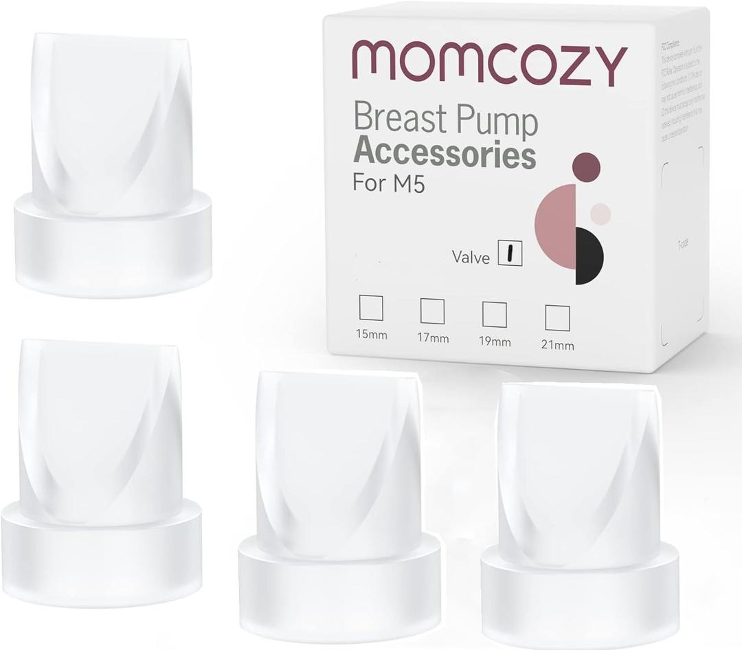 Momcozy M5 Duckbill Valves. Original M5 Breast Pump Replacement Accessories, 4 PCS