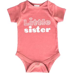 Unordinary Toddler little sister newborn outfit baby coming home bodysuit girl announcement reveal outfits girls heart (Pink)