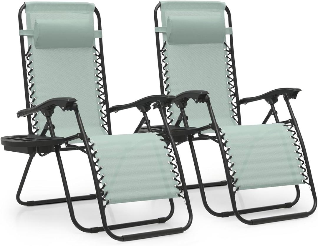MoNiBloom Zero Gravity Chairs Set of 2 Outdoor Folding Patio Lounge Chairs for Outside Reclining Lawn Chairs Recliner Beach Chairs for Adults, Sage Green MoNiBloom Zero Gravity Chairs Set of 2 Outdoor Folding Patio Lounge Chairs for Outside Reclining Lawn Chairs Recliner Beach Chairs for Adults, Sage Green