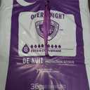 Poise Overnight Incontinence & Postpartum Pads for Bladder Leaks, 8 Drop Extra Coverage, 72 Count (2 Packs of 36)