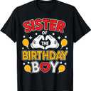 T-Shirt Sister Of The Birthday Boy, Men, Black, Small