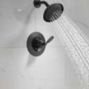 Delta Woodhurst 14 Series Shower Faucet Set, Matte Black Shower Head and Handle Set, Valve Trim Kit, Matte Black T14232-BL (Valve Not Included)