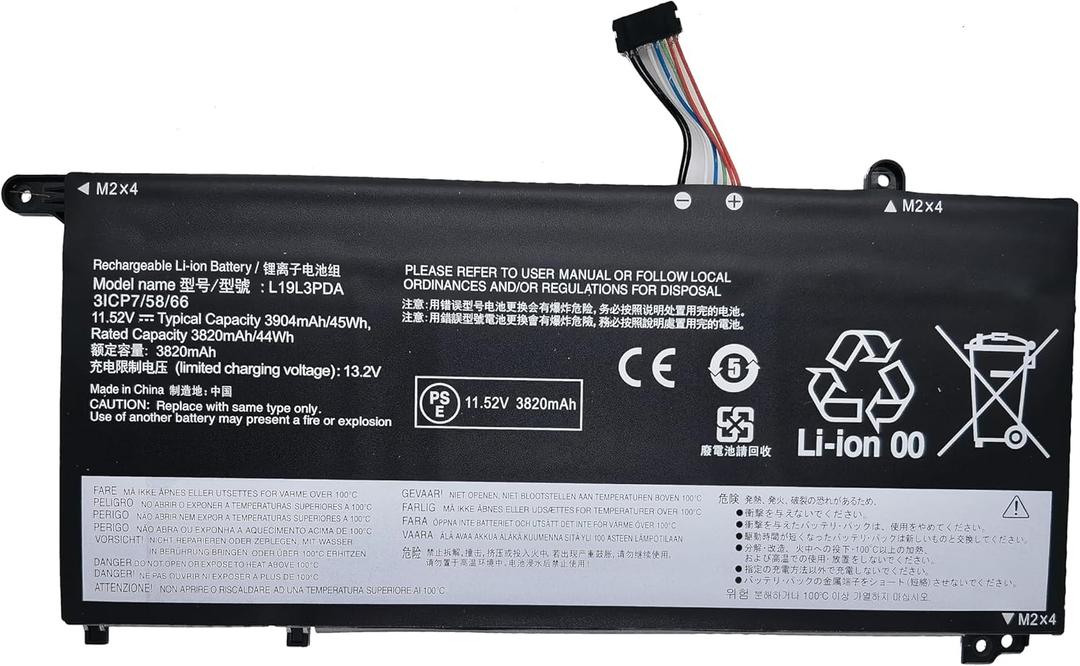 L19L3PDA Laptop Battery Replacement for Lenovo Thinkbook 14 G2 15 G2 Itl are 14 G3 15 G3 Acl Itl Series 11.52V 45Wh/3904mAh