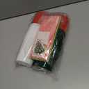 Ainibar 24 Pack Christmas Party Cups - 16oz Red, Green & White Stadium Cups with 24 Paper Straws, Festive Designs for Holiday Celebrations