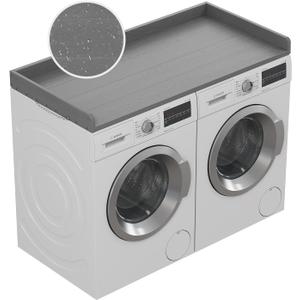 No-Installation HDPE Washer Dryer Countertop, Washer and Dryer Topper Covers for The Top, Laundry Countertop Laundry Room Organization No Water Leakage Grey