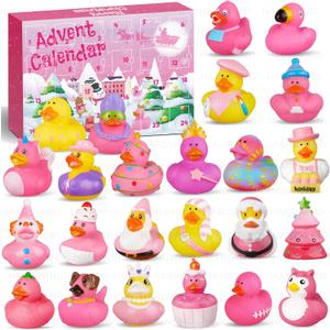 Rubber Duck Advent Calendar 2024, 24 Days of Countdown Christmas Gifts for Girls, Toddlers 1, 2, 3, 4 Year Old, 4-12 Kids, Adults, Duckie Bath Toys for Baby Shower Party Favors, Advent Calendars 2024