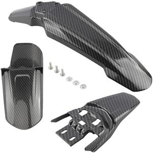 ABCERRSI Surron Front Rear Fender Set,3pcs Shock Front Rear Mud Guard For Sur Ron Light Bee Segway X/S X260 X160 Imitation Carbon Fiber