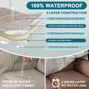Turquoize 100% Waterproof Sofa Covers Couch Cover Sofa Cover for Dogs Couch Protector Triple Non-Slip Sofa Slipcover for 3 Cushion Couch Furniture Protector for Pets, Kids,Dog (XL Sofa 78", Pale Oak)