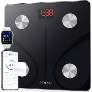 RENPHO Smart Scale for Body Weight, FSA&HSA Eligible, Bathroom Digital Scale with BMI, Body Fat, Bluetooth Fitness Equipment Sync with Apps, Accurate for Weight Loss, Home Use, 400 lbs - Elis 1