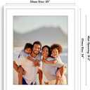 Americanflat 20x24 Picture Frame with Polished Plexiglass - Use as 16x20 Frame with Mat or Display 20x24 Photo Without Mat - Streamline Collection - Thin Border Picture Frames for Wall - White
