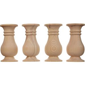 CAROLINA LEG CO. Balustrade Coffee Table Legs - Pine Furniture Legs - Set of 4 - Dimensions: 5" x 10"
