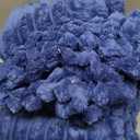 Exclusivo Mezcla Queen Size Flannel Fleece Blanket, Super Soft Striped Jacquard Bed Blanket, Lightweight Fuzzy Cozy for All Seasons, 90x90 Inches, Cobalt Blue