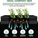 DIIYIV 12x2x1.5FT Galvanized Raised Garden Bed,Vegetable Boxes-Rectangle Metal Flower Box,Large Planter Raised Beds Outdoor Garden for Planting,Fruit,Herb-Black