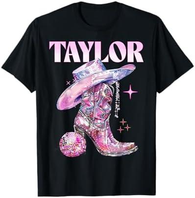 Taylor Outfit Pink Shirt Teen Girls Youth Women Name T-Shirt, Pink, XS