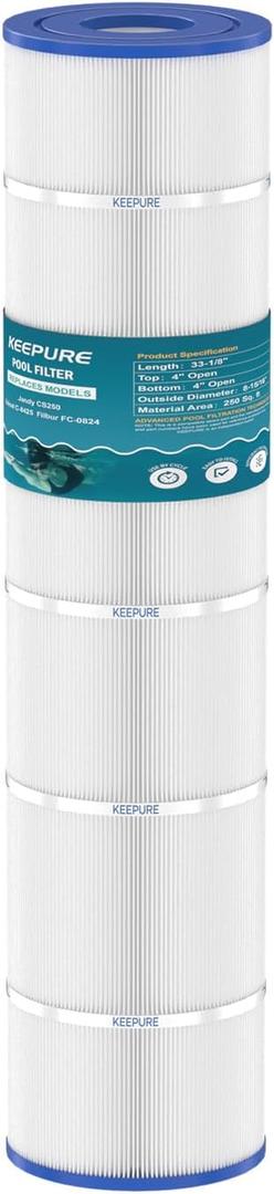 Jandy CS250 Pool Filter Cartridge Replacement for PJANCS250, C-8425, FC-0824, R0462500, 17-175-3630 Filter Cartridge, 250 Sq.ft, 1 Pack