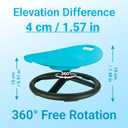 Spinning Chair for Autistic Kids, Sensory Spinning Chair for Kids & Toddlers, 220LBS Capacity, Safe Non-Slip Spin Chair with Handle, Sensory Chair for 3-8 Ages Autism & Special(Blue Oval)