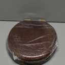 Angel Shield Durable Wood Veneer Natural Toilet Seat Metal Hinged Easy Clean Anti-scratch American Standard(Elongated,Dark Walnut) (Elongated-18.5)