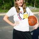 Women Basketball Shirt The Logo 22 Basketball Player Tee Basketball Mom Shirts Basketball Lover Gifts Tops (L)