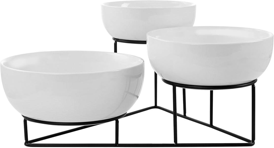 Gibson Elite 4 Piece Bowl Set with Metal Rack