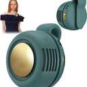 Portable Clip-On Fan, Mini USB Rechargeable 360 Rotatable Fan, 3-Speed Silent Mini Bladeless Fans (Green), Small