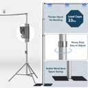 SLOW DOLPHIN 12x10ft(Width x Height) Pipe and Drap Backdrop Stand Kit,Heavy Duty Adjustable Frame Backdrop Stand for Event, Birthday Party, displays and Wedding Decoration