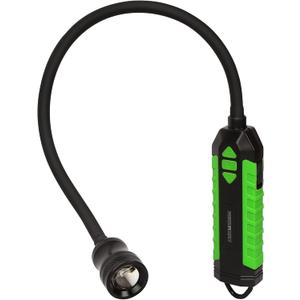 300 Lumens Rechargeable LED Work Light with 18-Inch Flexible Gooseneck, Built-in Hook, Strong Magnetic Base, Zoomable Lens, for Work Bench, Car Repairing, Grill Light and Inspection