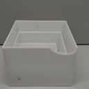 Red Co. Set of 3 Glossy White Acrylic Cube Display Nesting Risers with Hollow Bottoms